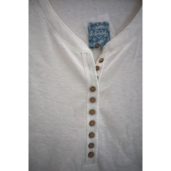 Intimately Free People OB1185372 Women's Sz XS Ivory Dylan Thermal L/S Bodysuit - Picture 4 of 8